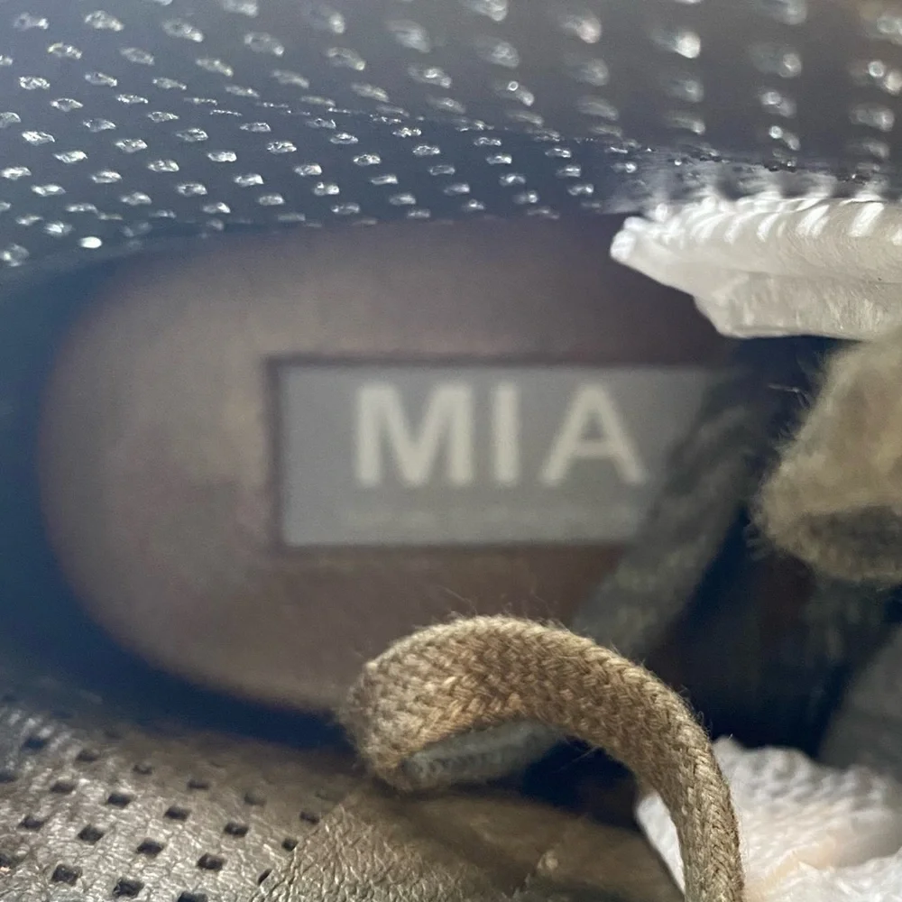 MIA Womens Shoes Havenn Combat Boots Green Vegan Leather Lace Up Chunky Trendy - Picture 8 of 12